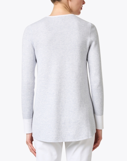 Back image - Kinross - Grey Cashmere Cotton Reversible Sweater