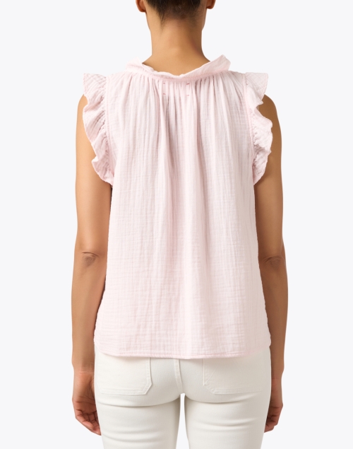 Back image - Xirena - Bex Pink Cotton Gauze Top