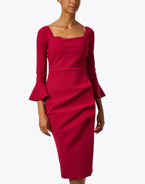 Front image - Chiara Boni La Petite Robe - Astra Red Pleated Dress