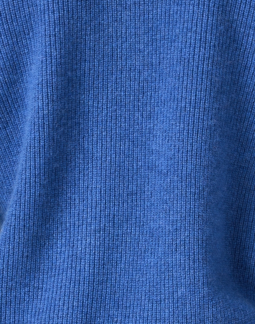 Fabric image - Kinross - Blue Cashmere Faux Wrap Sweater