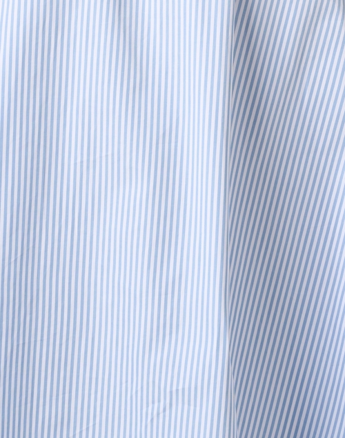 Fabric image - Lafayette 148 New York - Blue Striped Cotton Shirt Dress