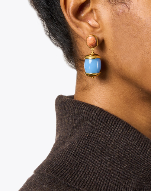 Canyon Peach and Blue Earrings