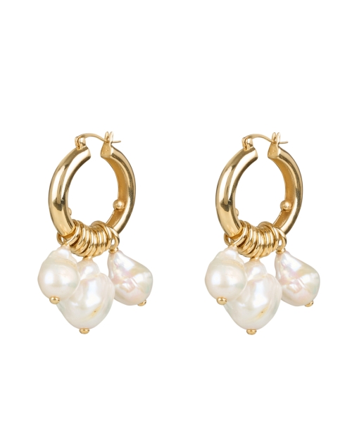 Product image - Lizzie Fortunato - Gold Pearl Hoop Earrings