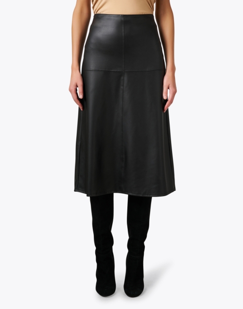 Front image - Max Mara Leisure - Renata Black Coated Jersey Skirt