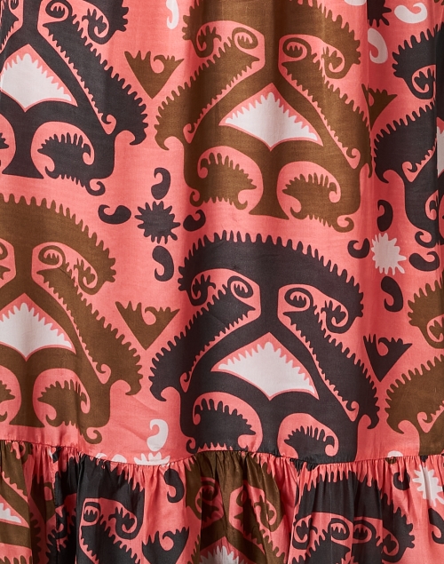 Fabric image - Oliphant - Brick Pink Multi Print Dress