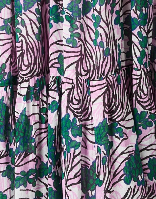 Fabric image - Oliphant - Pink and Green Print Cotton Silk Dress