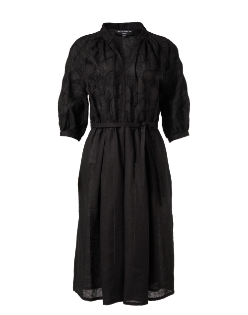 Product image - Piazza Sempione - Black Embroidered Linen Cotton Dress