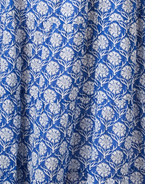 Fabric image - Ro's Garden - Jinette Blue Floral Print Maxi Dress