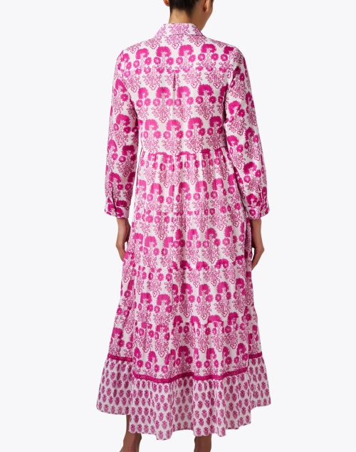Back image - Ro's Garden - Jinette Pink Print Maxi Dress