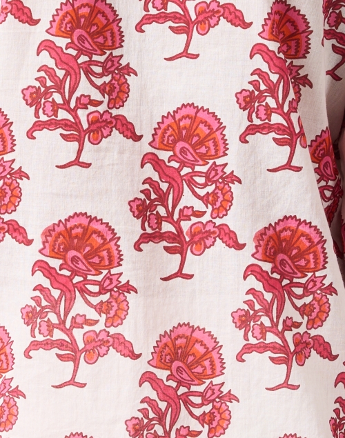 Fabric image - Ro's Garden - Norway Red Floral Cotton Shirt
