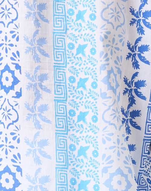 Fabric image - Ro's Garden - Rachel Blue and White Print Cotton Blouse