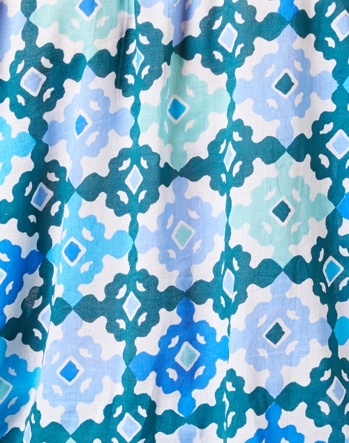 Fabric image - Ro's Garden - Rachel Blue Print Cotton Blouse