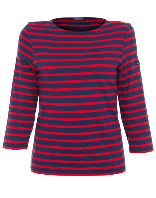 Product image - Saint James - Galathee Navy and Red Striped Shirt