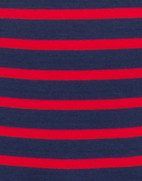 Fabric image - Saint James - Galathee Navy and Red Striped Shirt