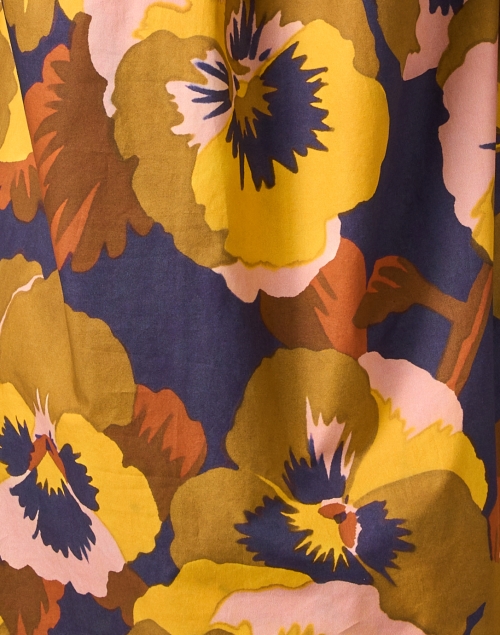 Fabric image - Sara Roka - Jackie Multi Pansy Print Cotton Dress