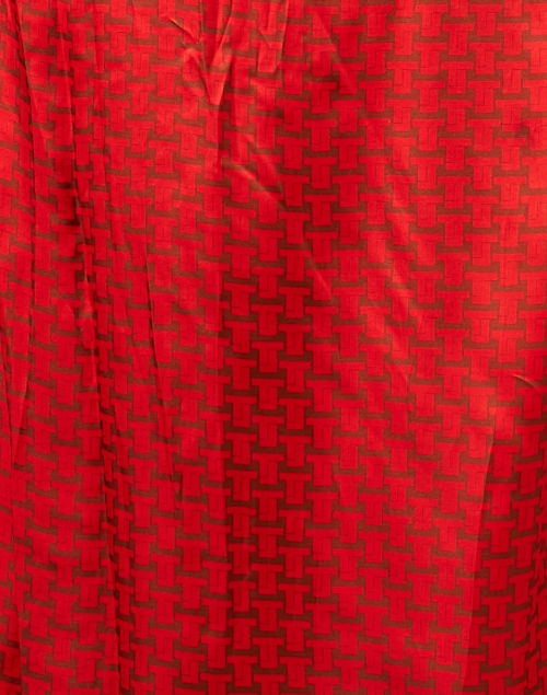 Fabric image - Tara Jarmon - Rachele Red Print Shirt Dress
