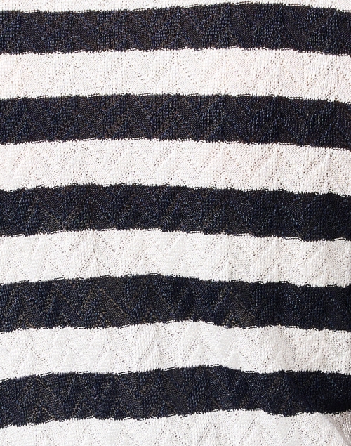 Fabric image - Veronica Beard - Lisbeth White and Navy Striped Sweater
