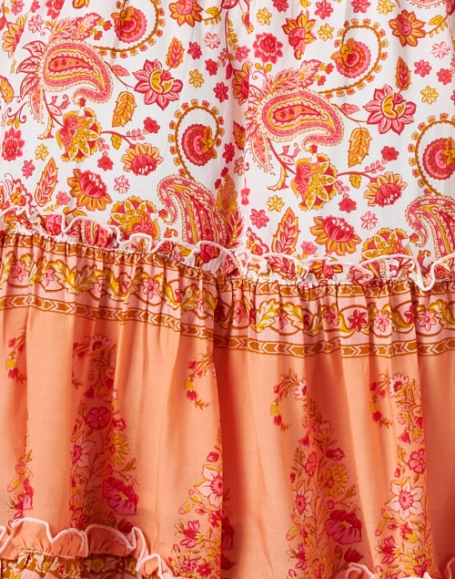 Fabric image - Walker & Wade - Ibiza Orange Multi Print Dress