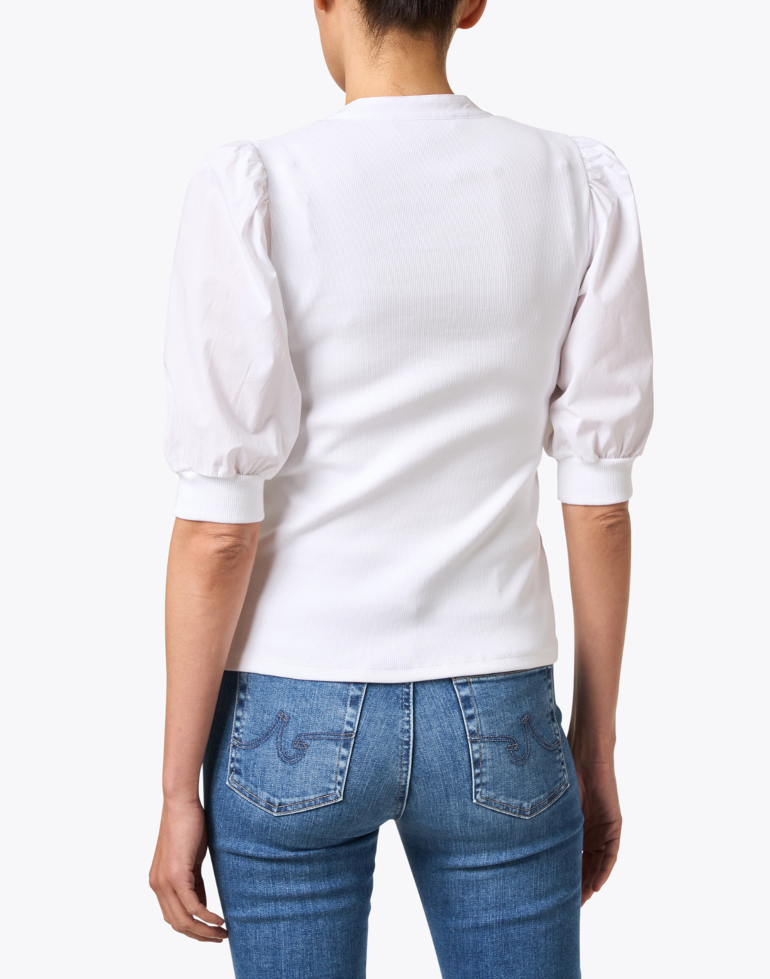 Coralee White Puff Sleeve Top | Veronica Beard