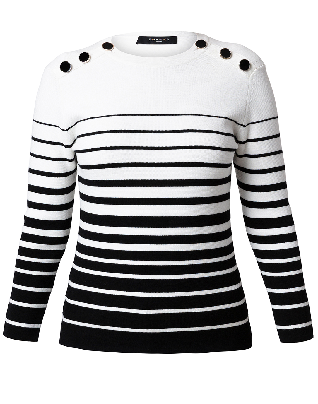 black and white striped sweater