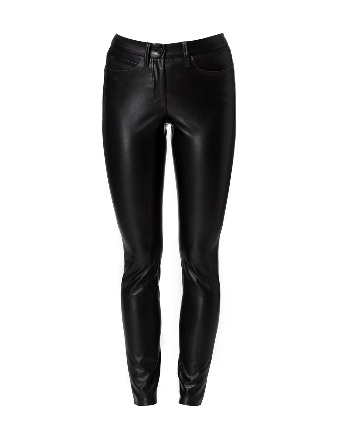 black vegan leather pants