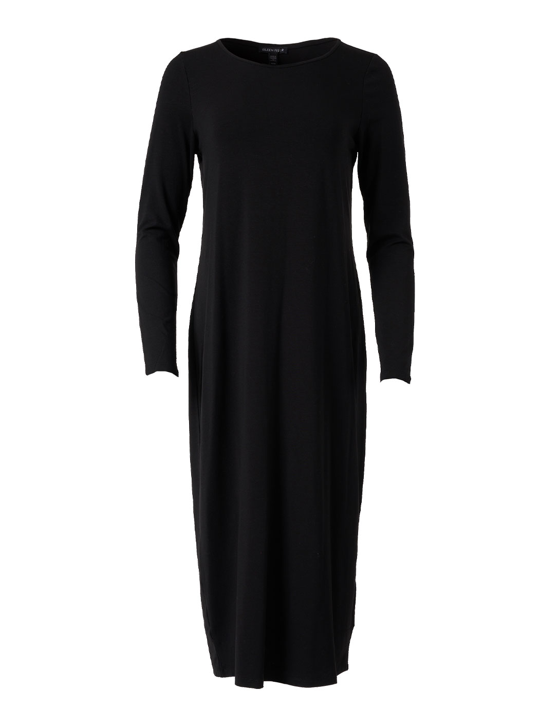 Black Stretch Jersey Dress | Eileen Fisher
