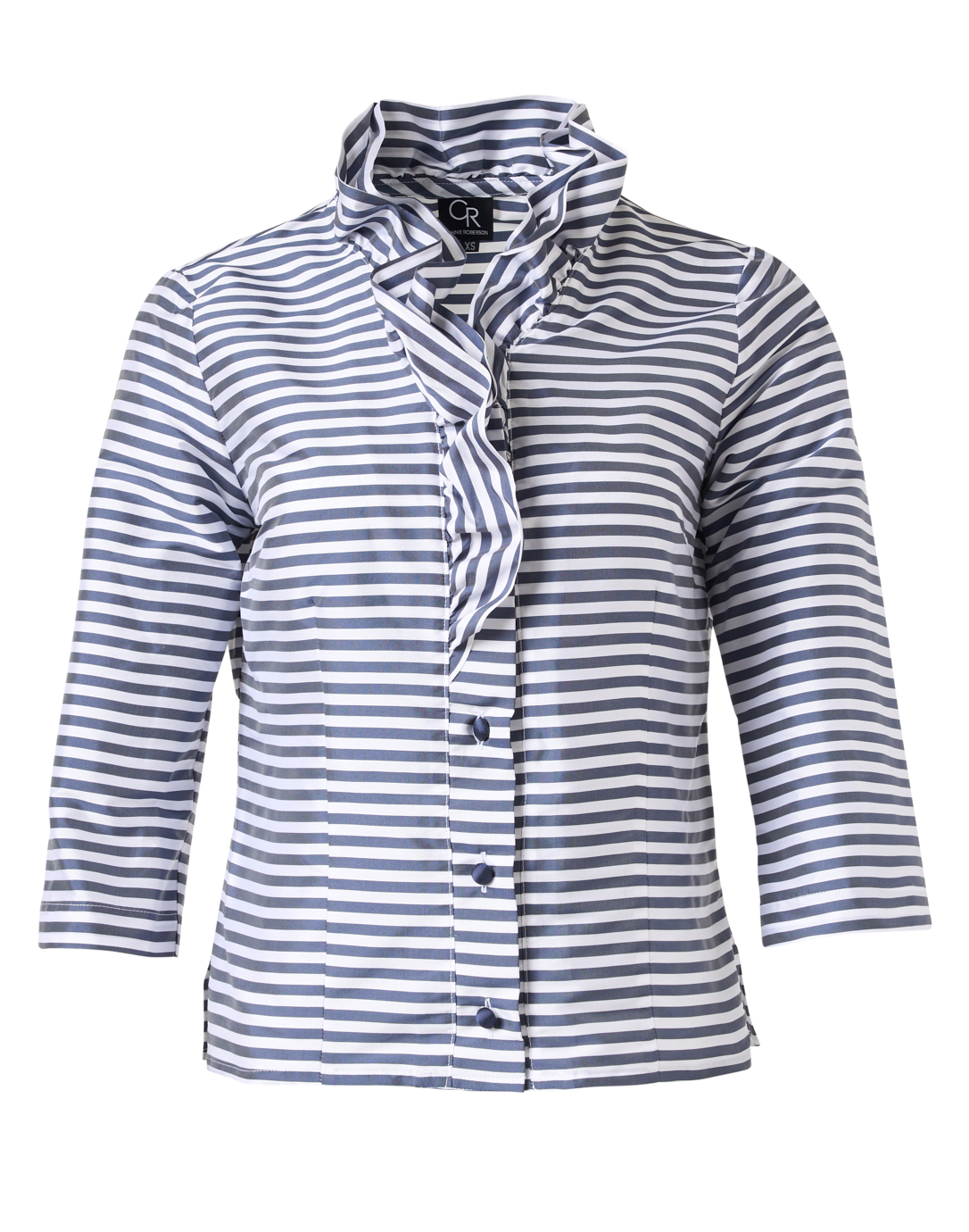 Collins Shirt - Stripe - White & Navy – Blowes Clothing