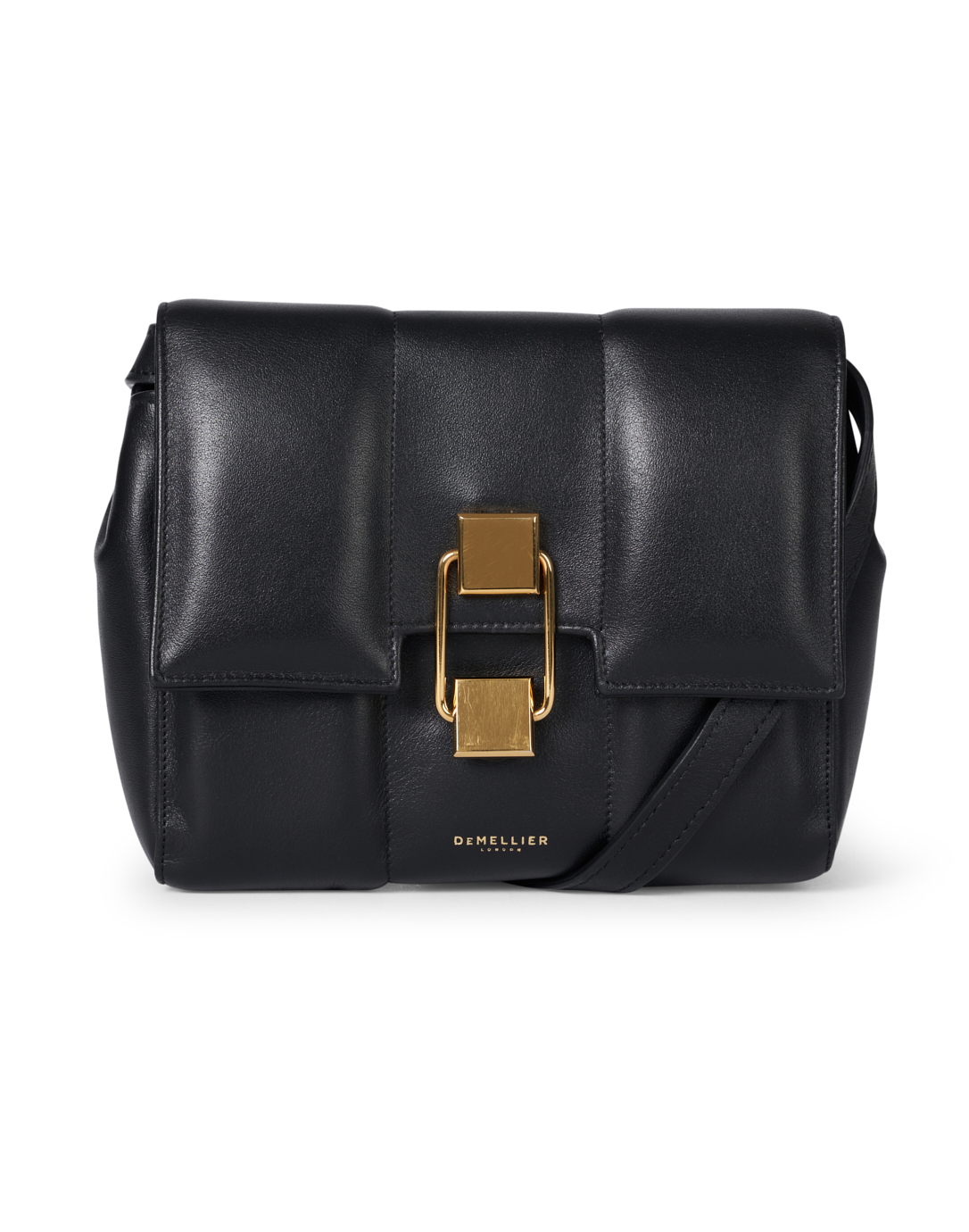 Mini Alexandria Black Smooth Leather Crossbody Bag | DeMellier