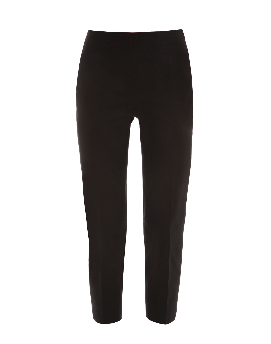Topshop zip front capri trouser in black