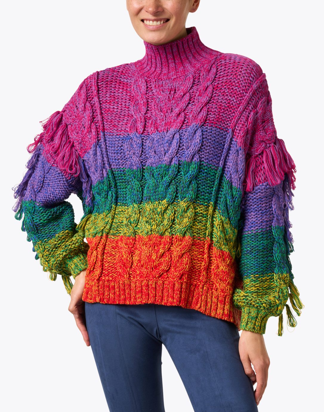 Rainbow Cable Knit Sweater | Farm Rio