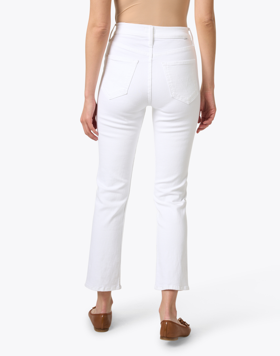 The Rider White High-Waisted Ankle Jean