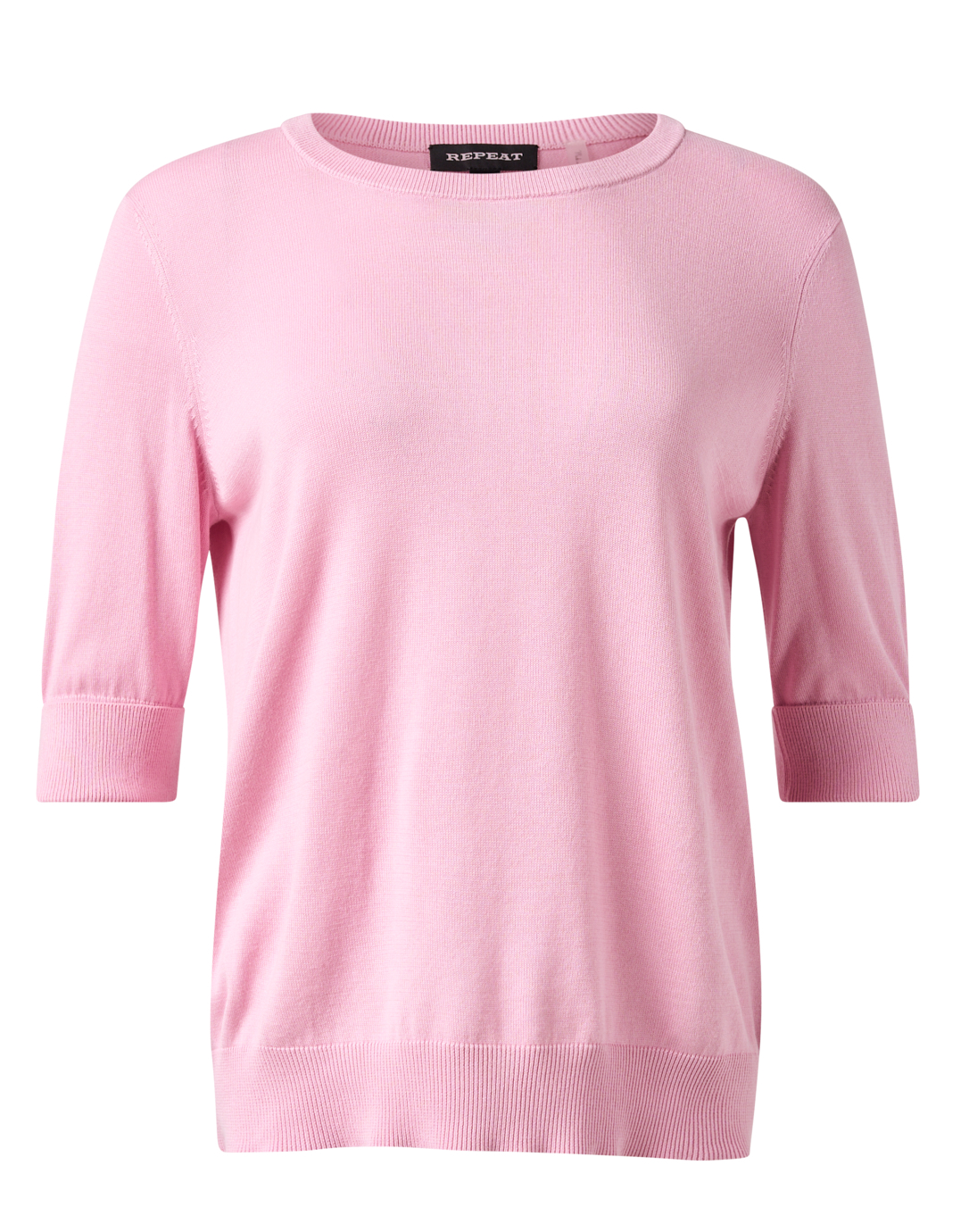 Pink Cotton Blend Sweater | Repeat Cashmere
