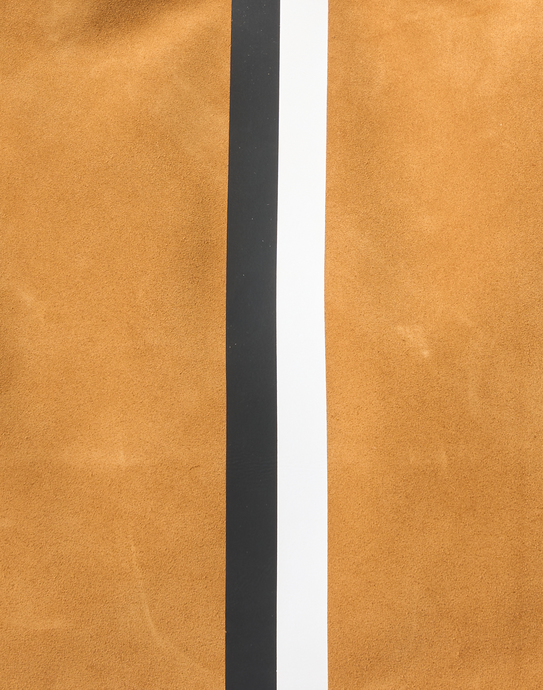 Clare V. Simple Tote Camel Suede with Black & White Stripes