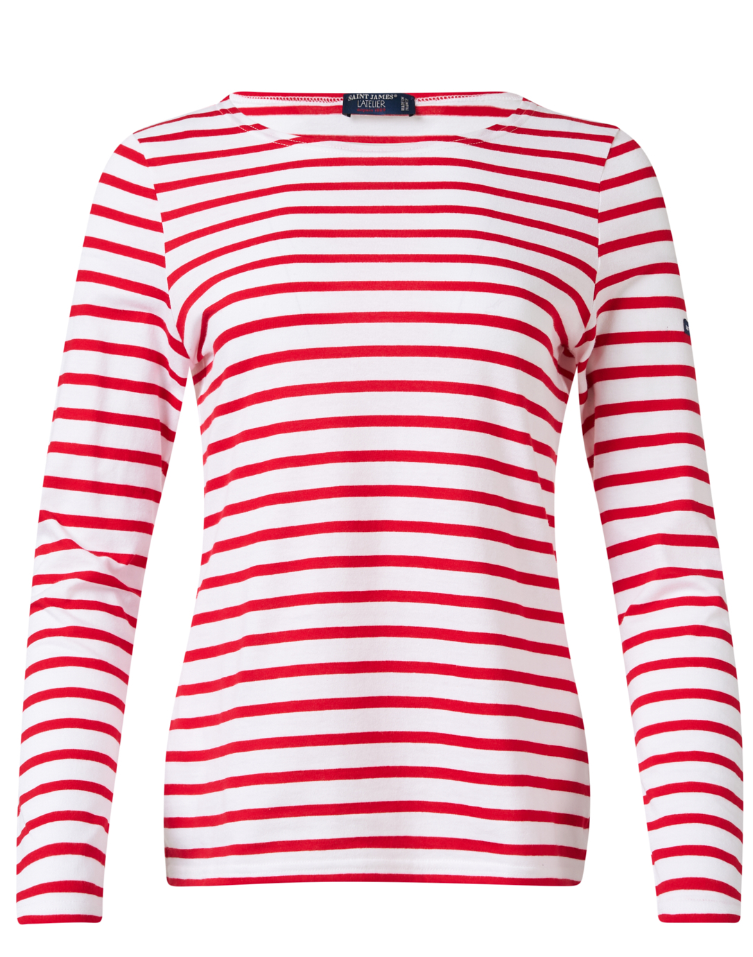 Minquidame White and Red Striped Cotton Top | Saint James