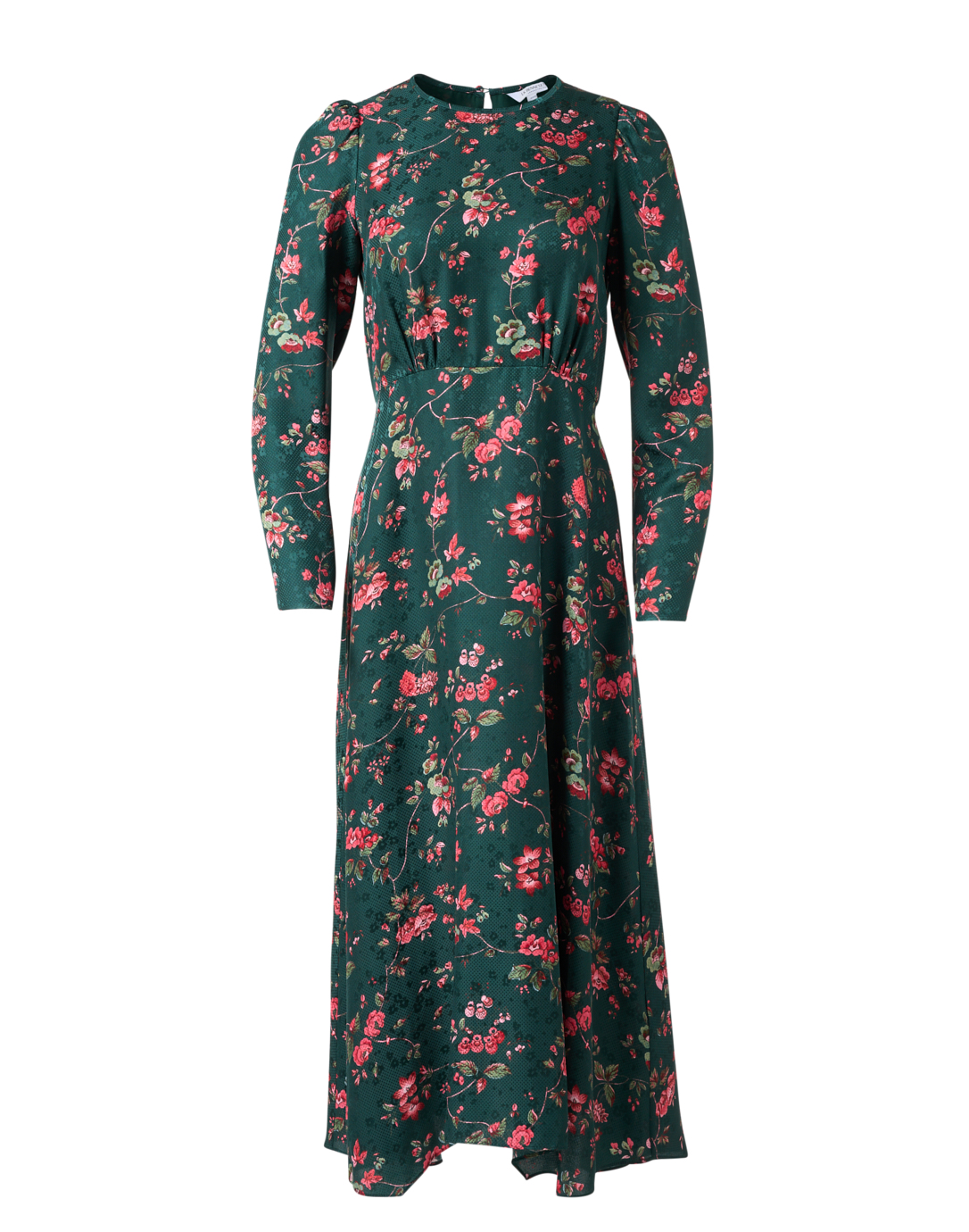 Angelica Green Floral Silk Dress | L.K. Bennett