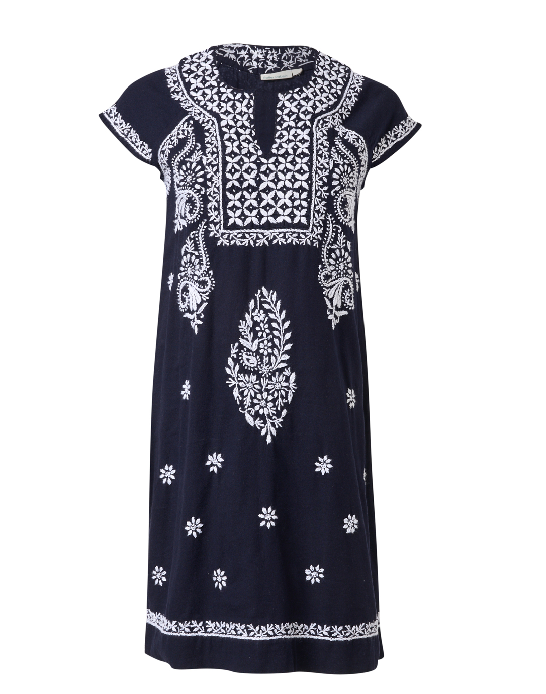 Faith Navy Embroidered Cotton Dress | Roller Rabbit