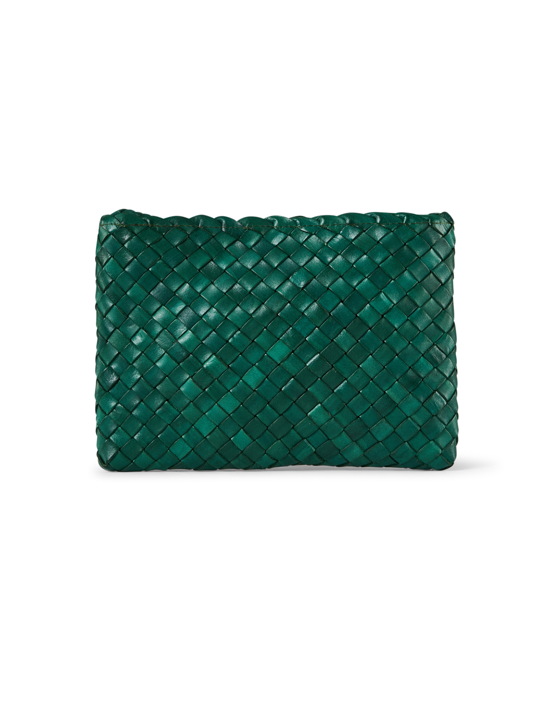 Bottega Veneta Woman Sage Green Leather Mini Pouch Clutch