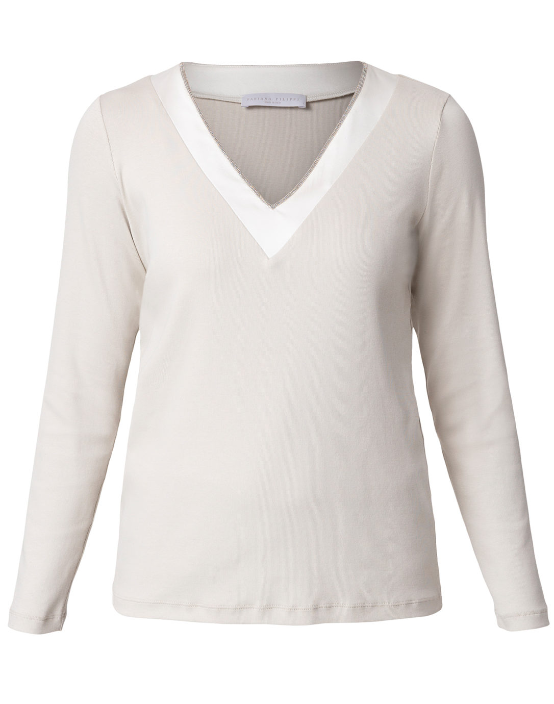 satin trim t shirt