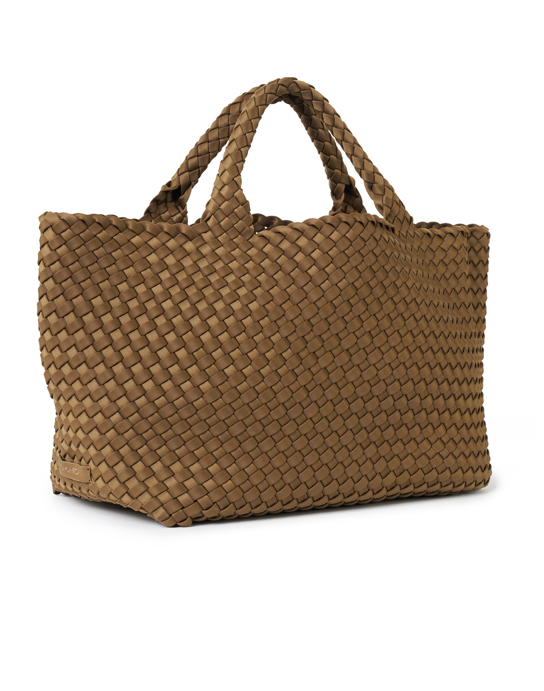 St. Barths Medium Mink Brown Woven Handbag | Naghedi