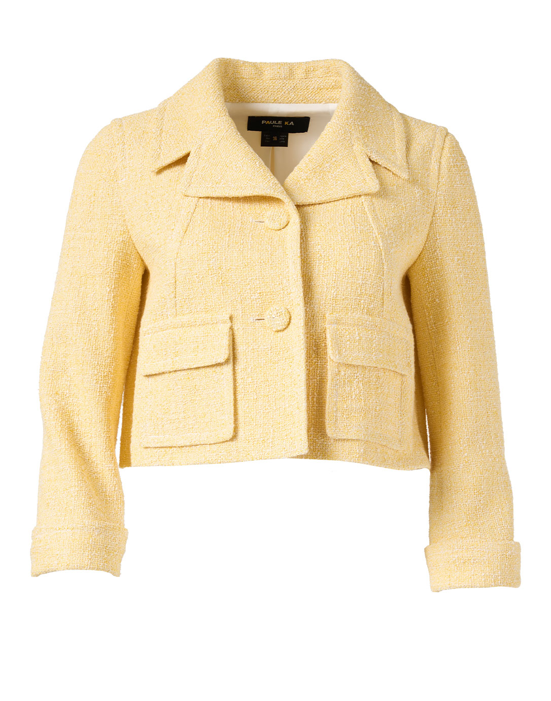 Yellow Tweed Short Jacket | Paule Ka