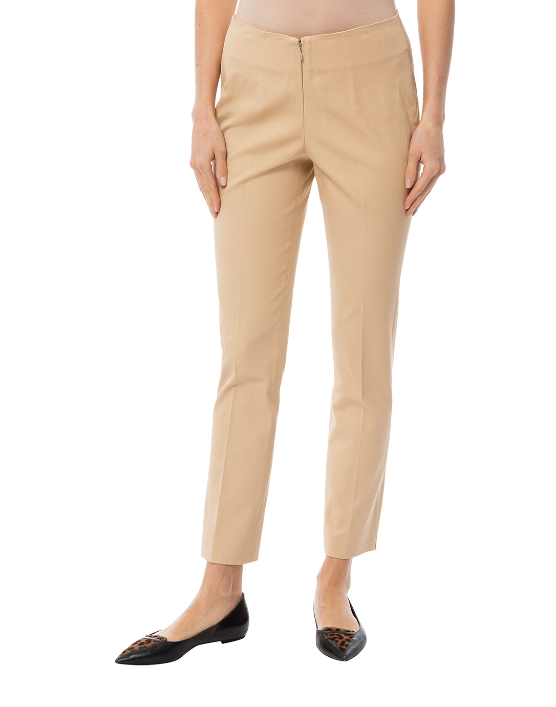 Jerry Buff Beige Stretch Cotton Pant | Peace of Cloth