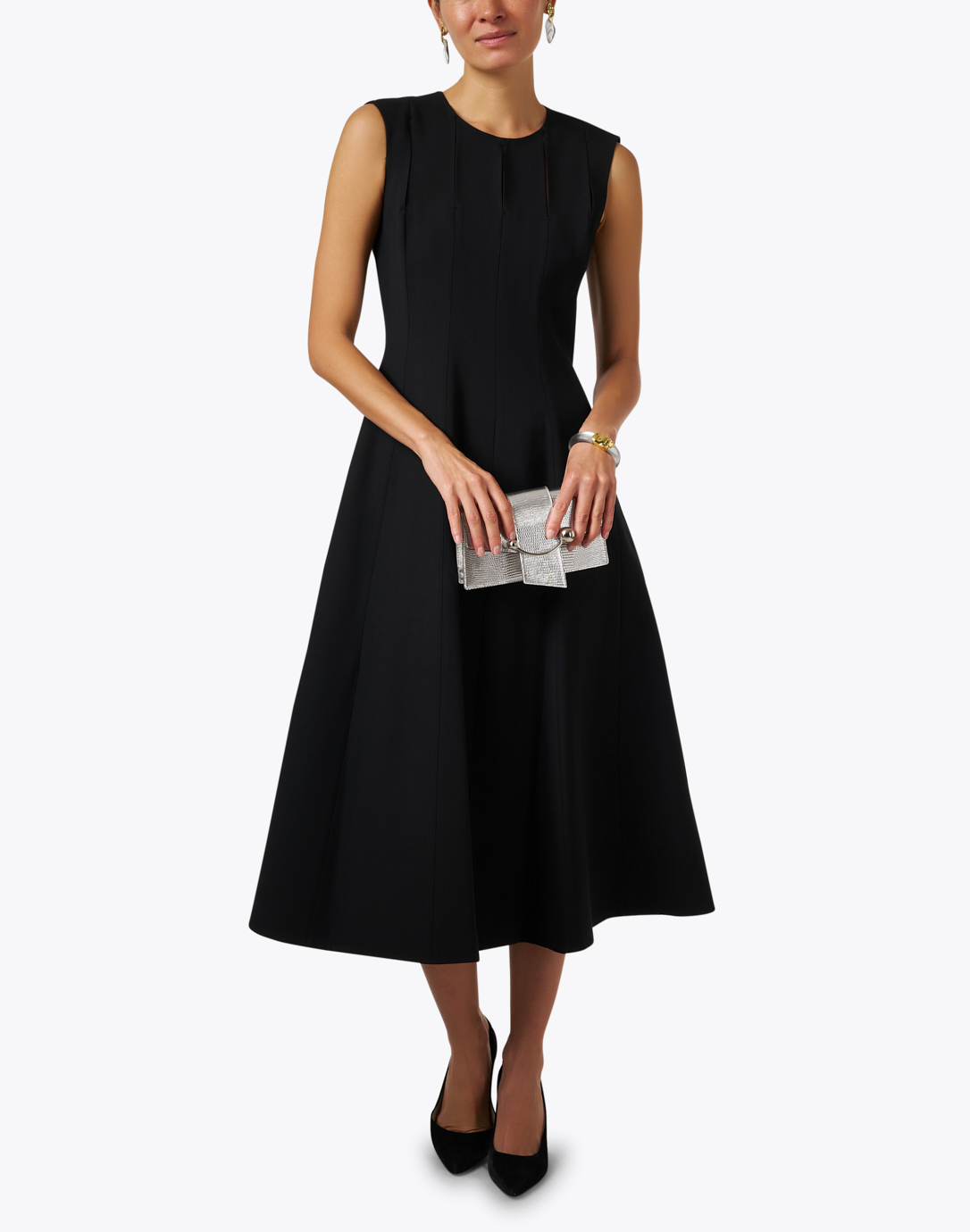 Black Cutout Fit and Flare Dress