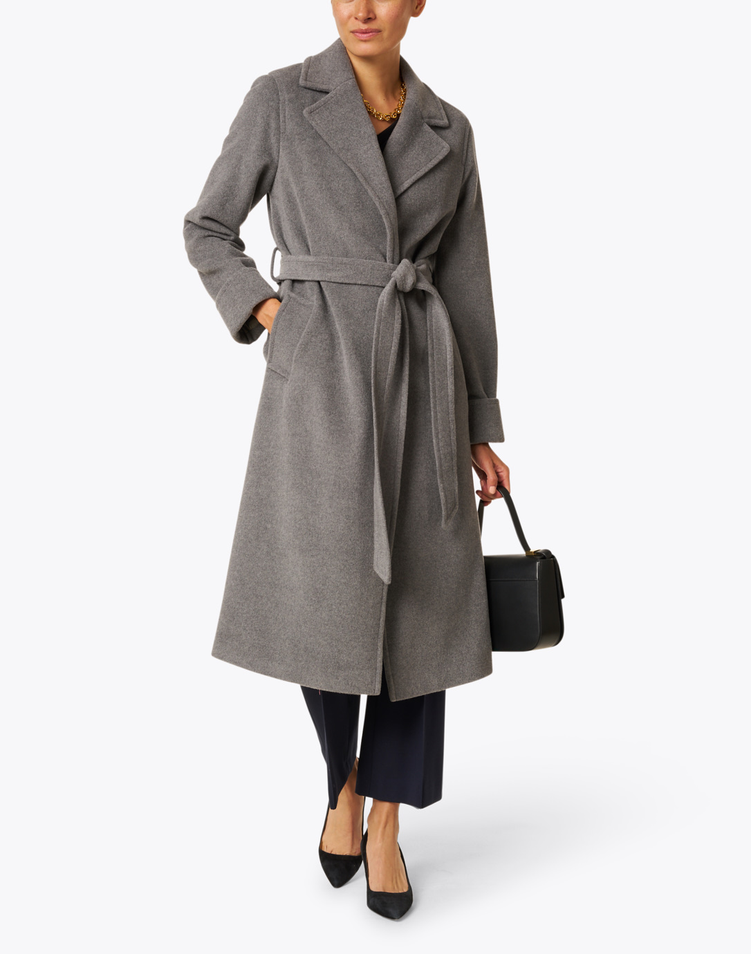 grey wrap coat