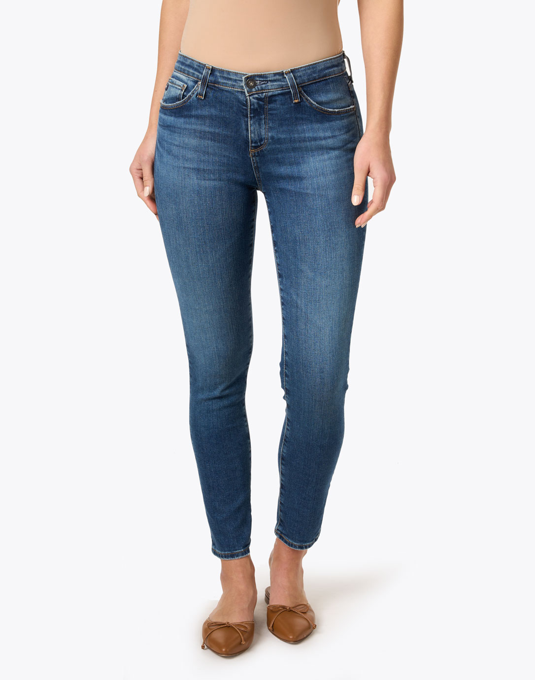 Prima Blue Denim Slim Ankle Jean AG Jeans