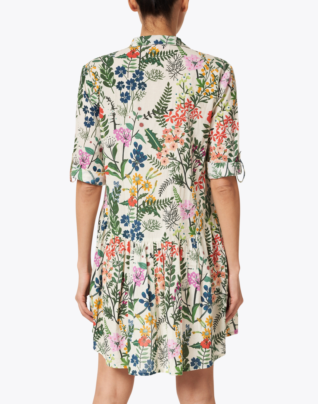 Deauville Multicolored Floral Printed Shirt Dress | Ro's Garden | Halsbrook