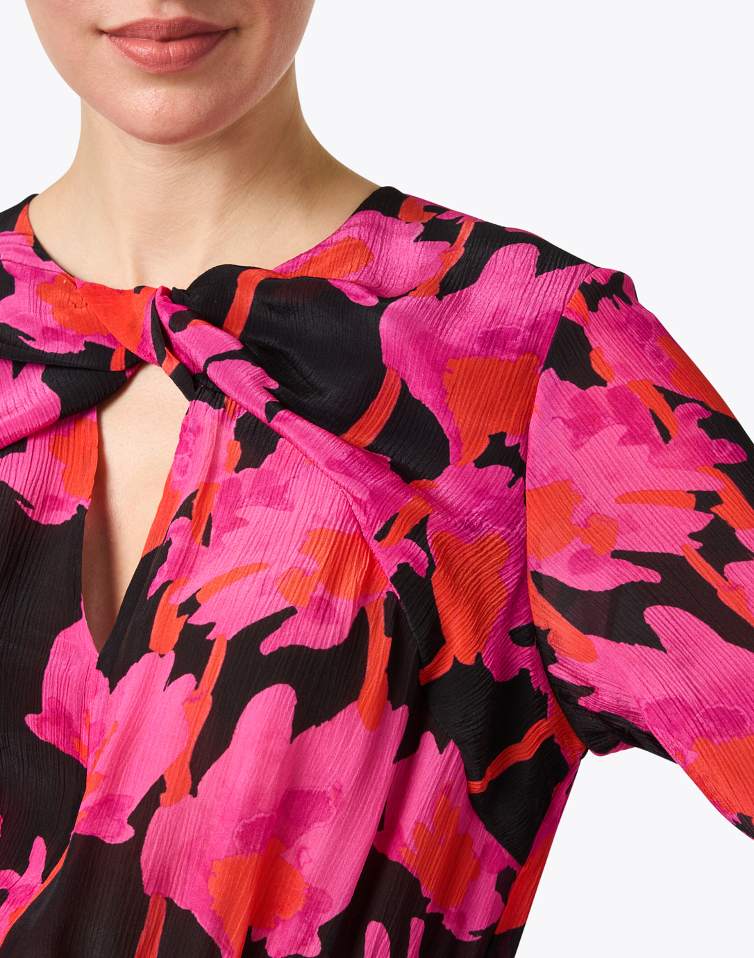 Pink and Black Print Silk Chiffon Dress | Jason Wu