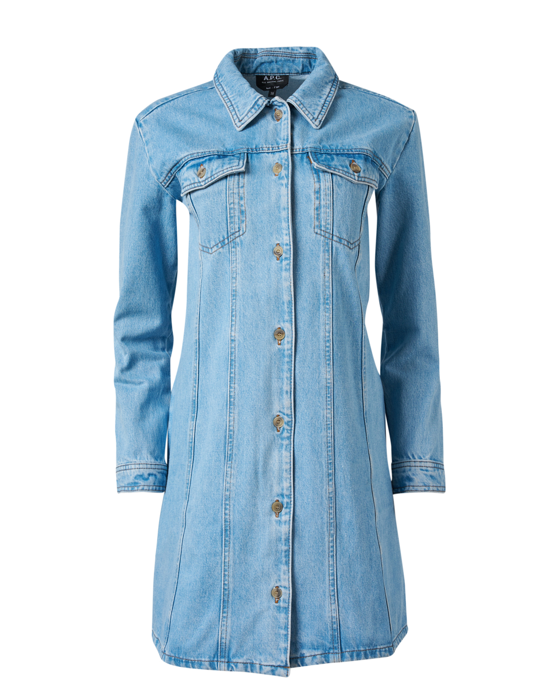 Alpine Blue Denim Shirt Dress | A.P.C.