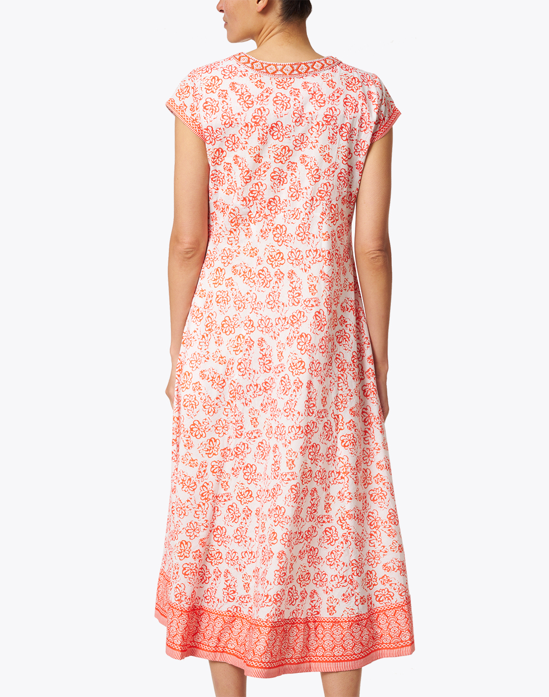 Poppy Floral Printed Cotton Midi Dress | Bella Tu