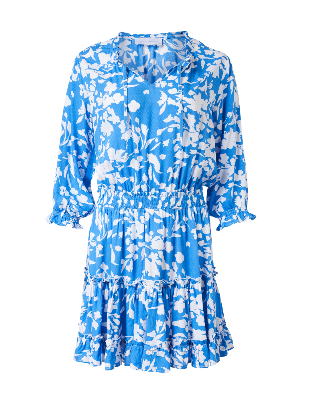 Ibiza Cornflower Blue Floral Dress | Walker & Wade