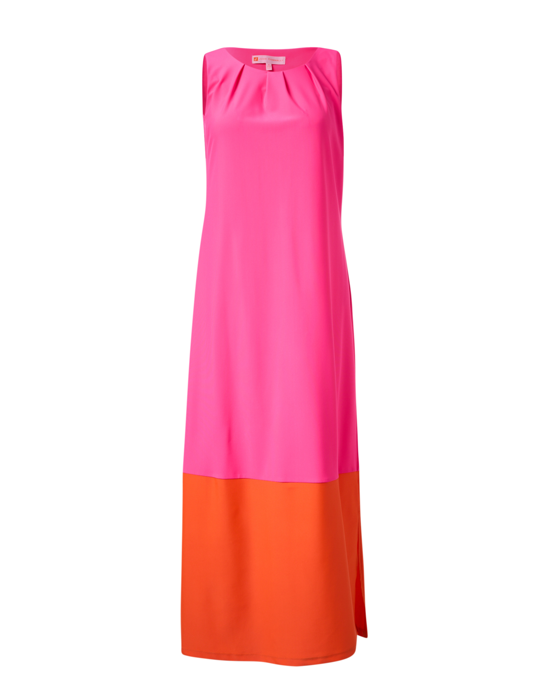 orange pink color dress